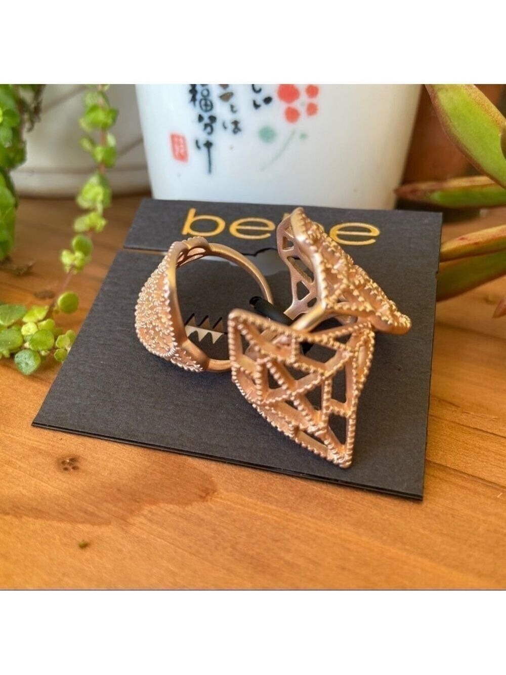 bebe Statement Rings 3 rose gold